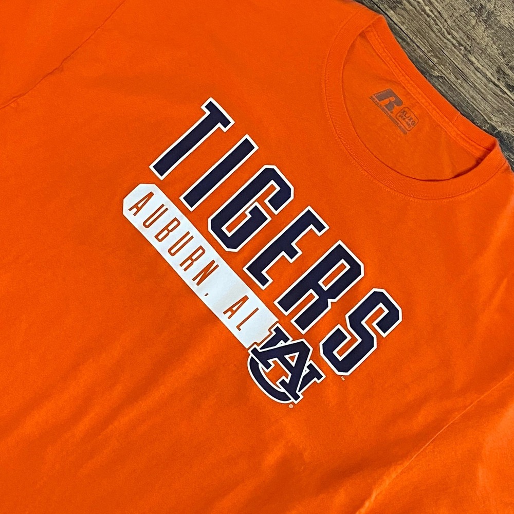 Auburn Tigers‎ Long Sleeve XL Tee Orange College Football Gamesay Russell Alumni
